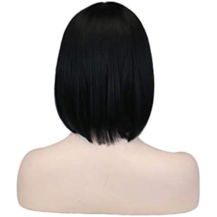 DILLARDS Short Straight Black Wig Women's Synthetic Hair Bob Natural All Match Wig Accessory - Image 3